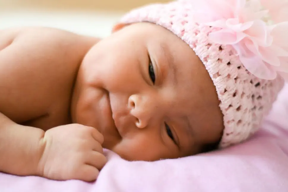 A new born baby.